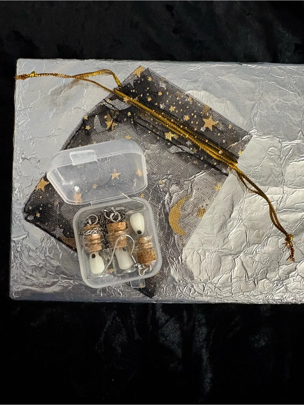 BOTTLED GHOSTS | Glow in the Dark Earrings and Necklace Set